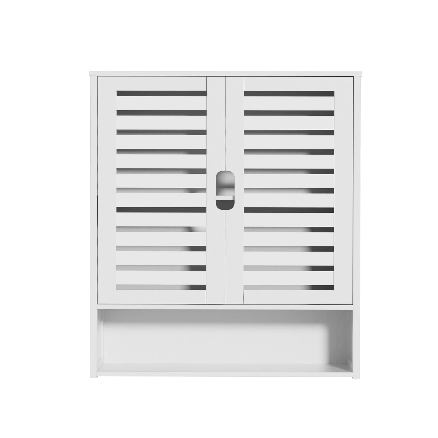 Wisfor Wall Mounted Bamboo Bathroom Cabinet Organizer