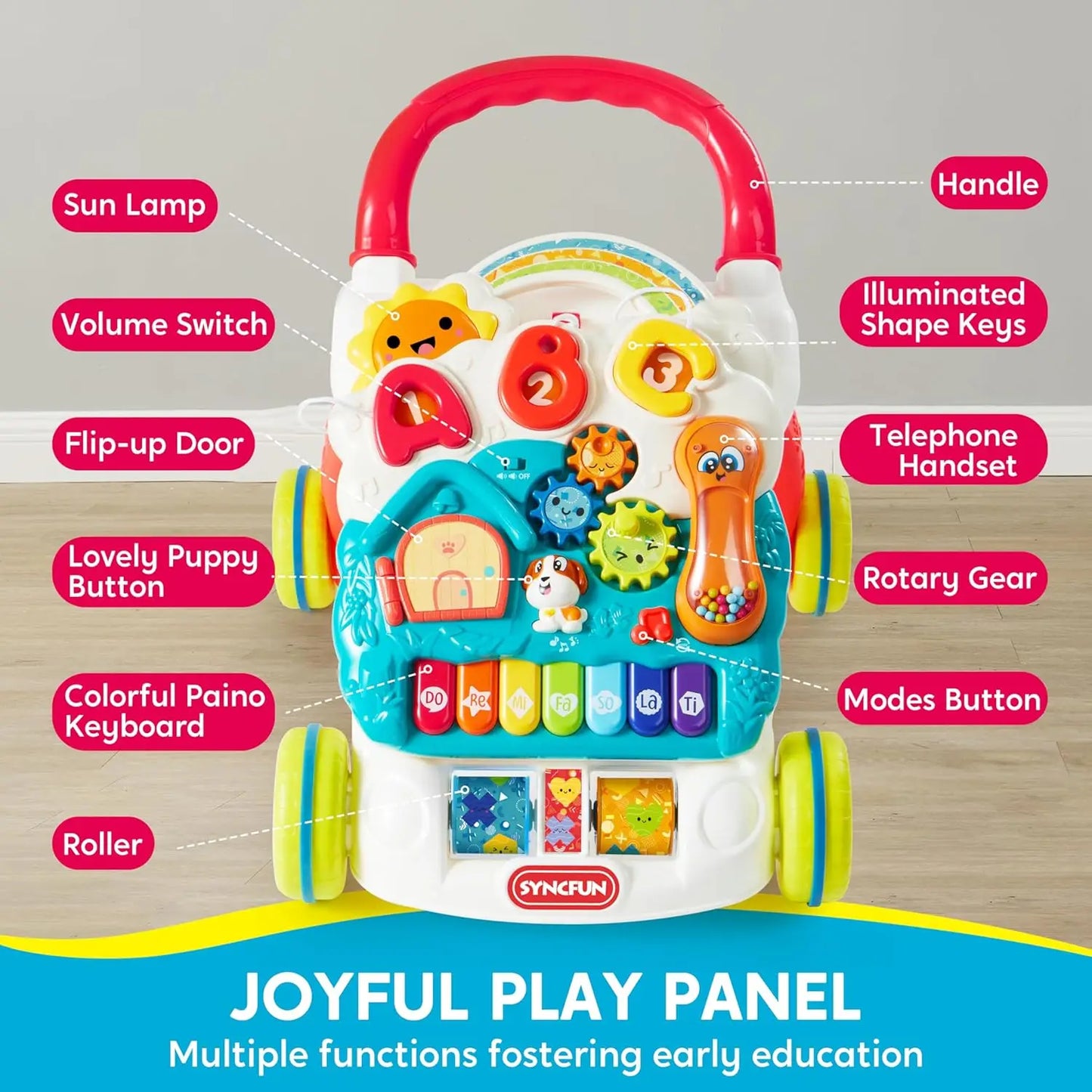 Joyfy Infant Learning Walker Two In 1 Sit To Stand