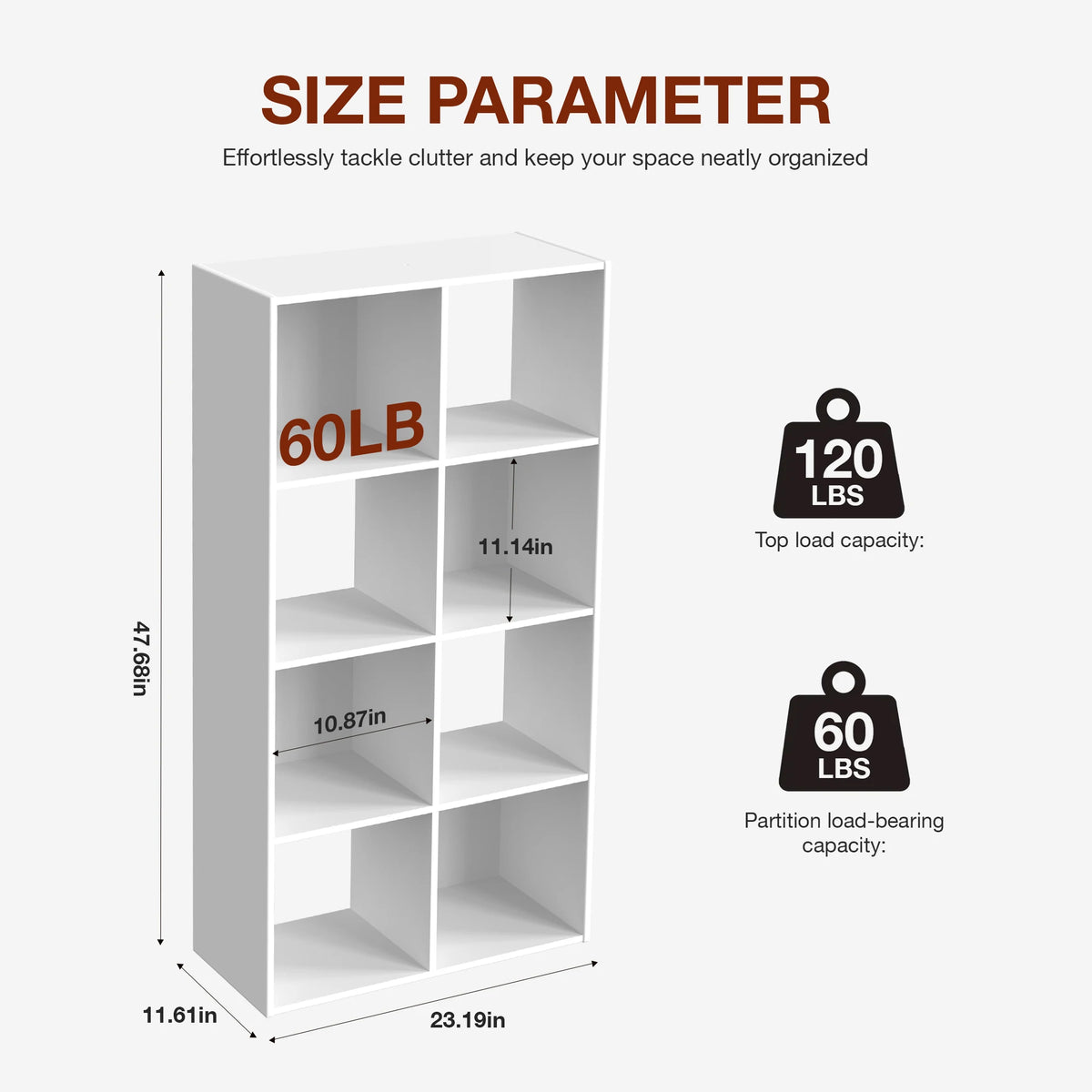 JHK Modern Wooden Cube Storage Organizer Bookcase Shelf