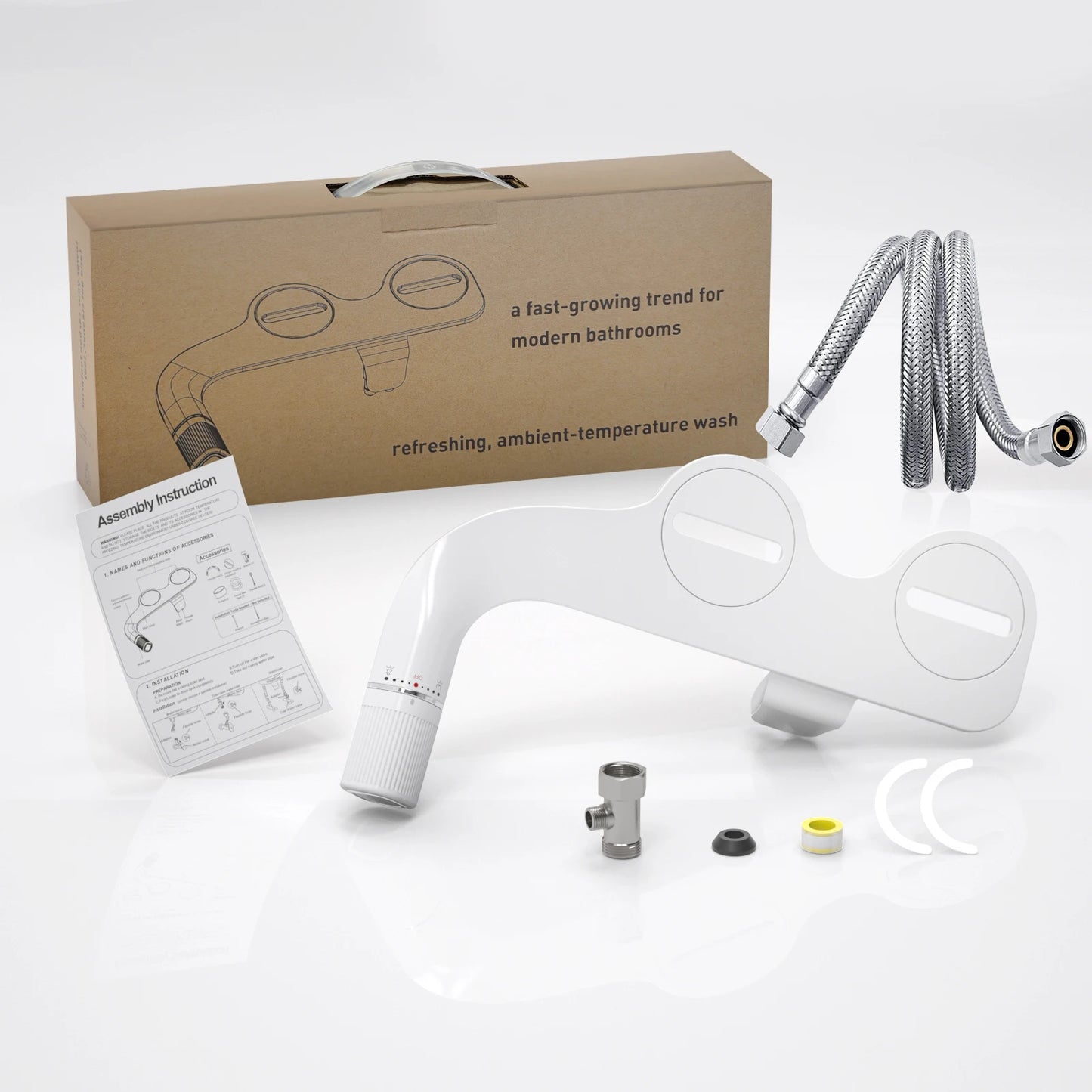 SAMODRA Bidet Attachment Dual Nozzle Adjustable Water Pressure