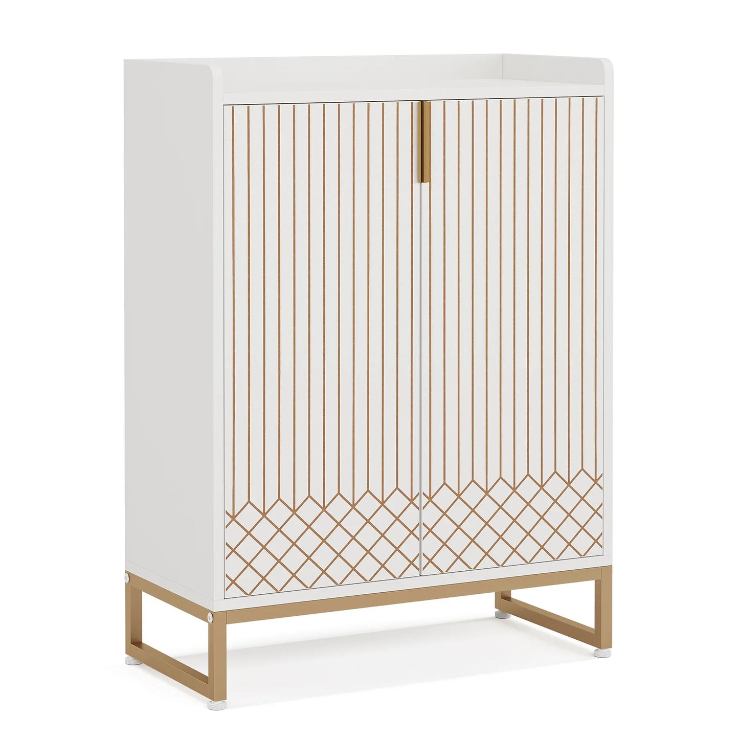 Tribesigns Wooden 5-Tier Shoe Cabinet With Doors For Bedroom