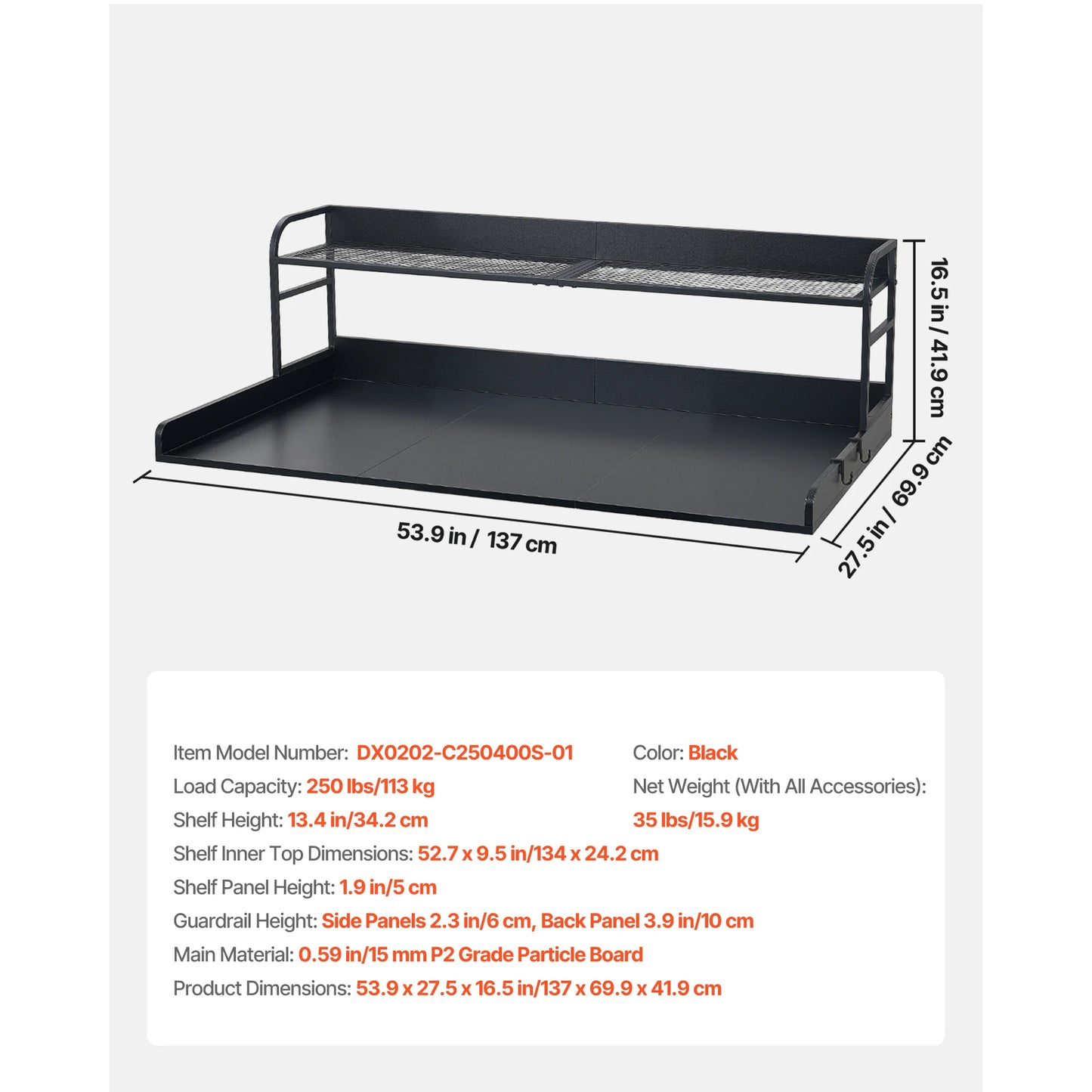 SucceBuy Washer Dryer Countertop Shelf With Drawer