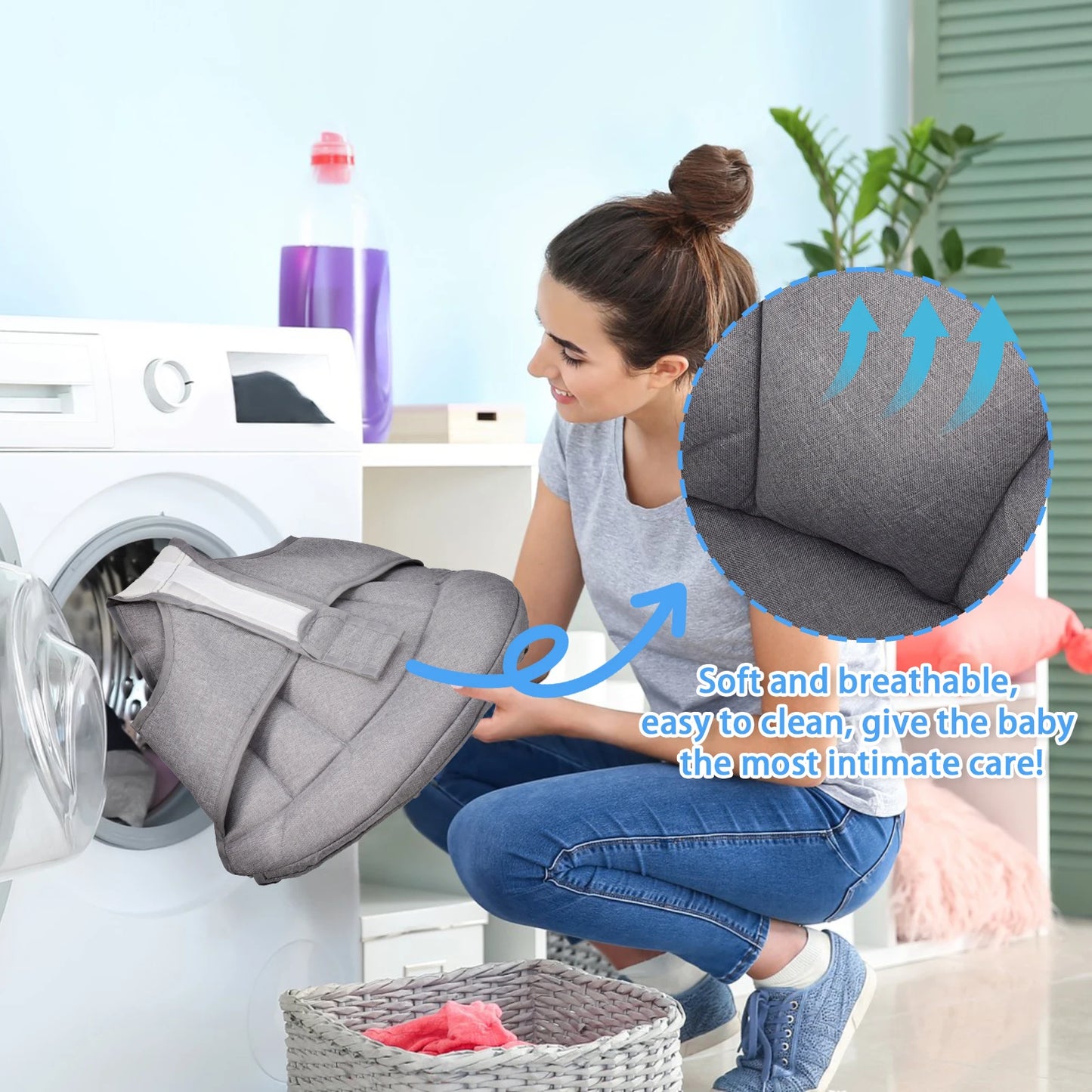 Baby Walker With Adjustable Height Foldable Wheels And Tray