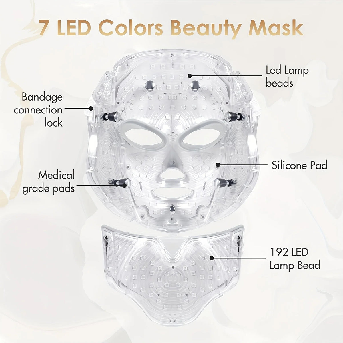 Jitesy Led Face Mask Light Therapy Skin Rejuvenation Tool