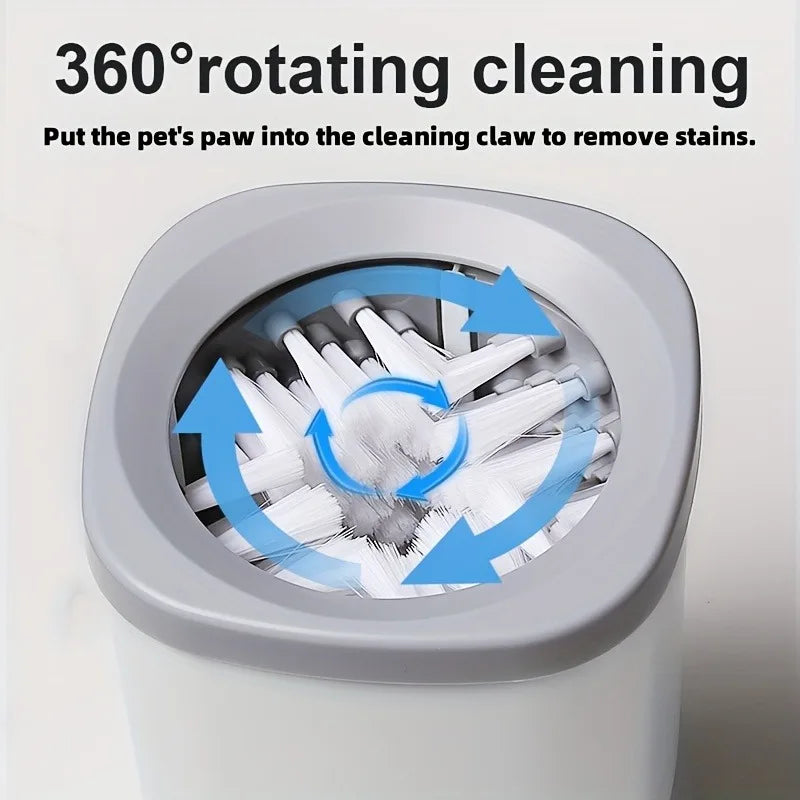 Pet Portable Dog Paw Cleaner With Soft Silicone Brush