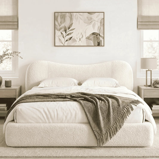 EnHomee Cloud Bed Frame With Detachable Headboard And Minimalist Design