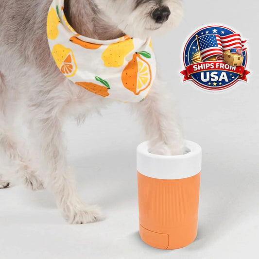 Pet Portable Dog Paw Cleaner With Soft Silicone Brush