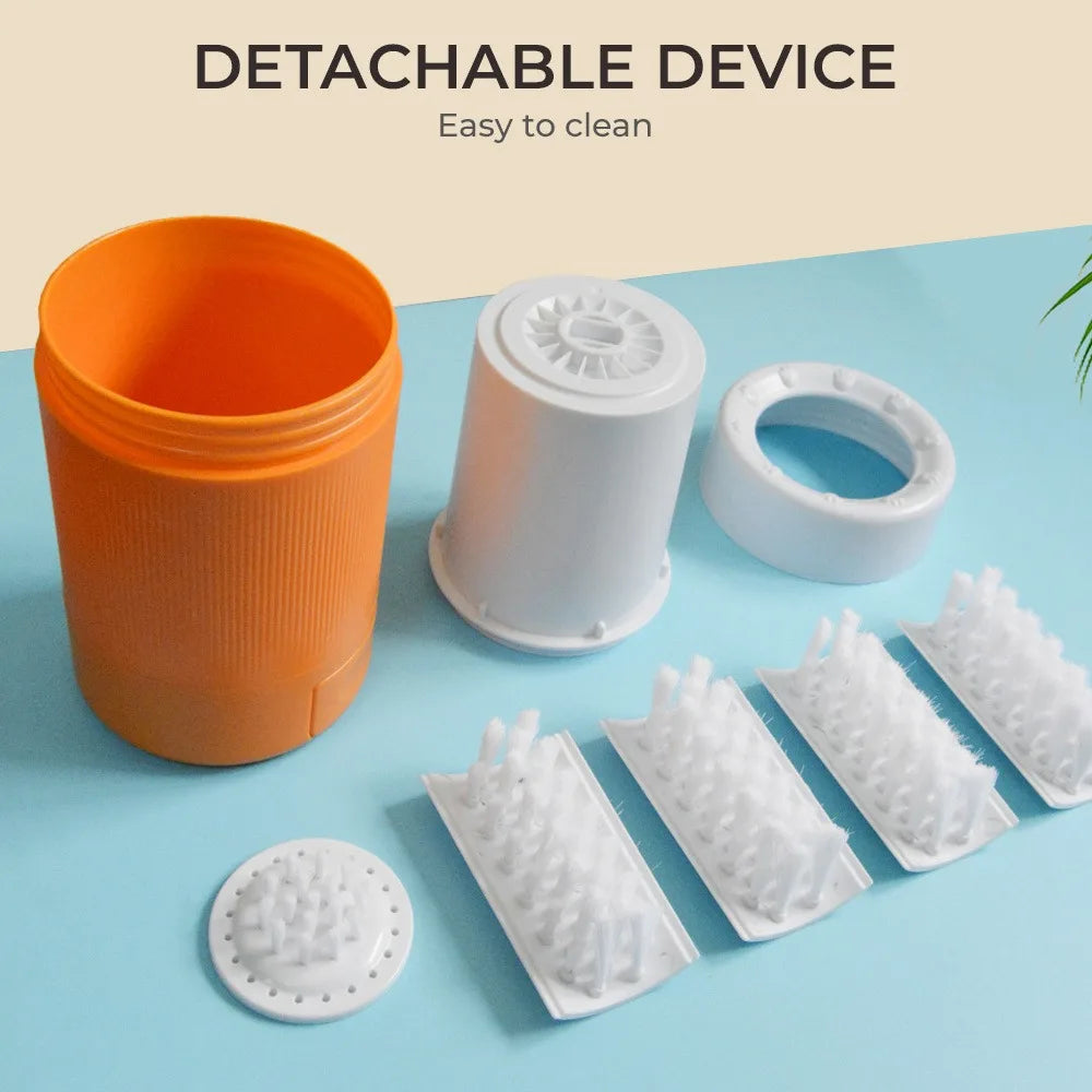 Pet Portable Dog Paw Cleaner With Soft Silicone Brush