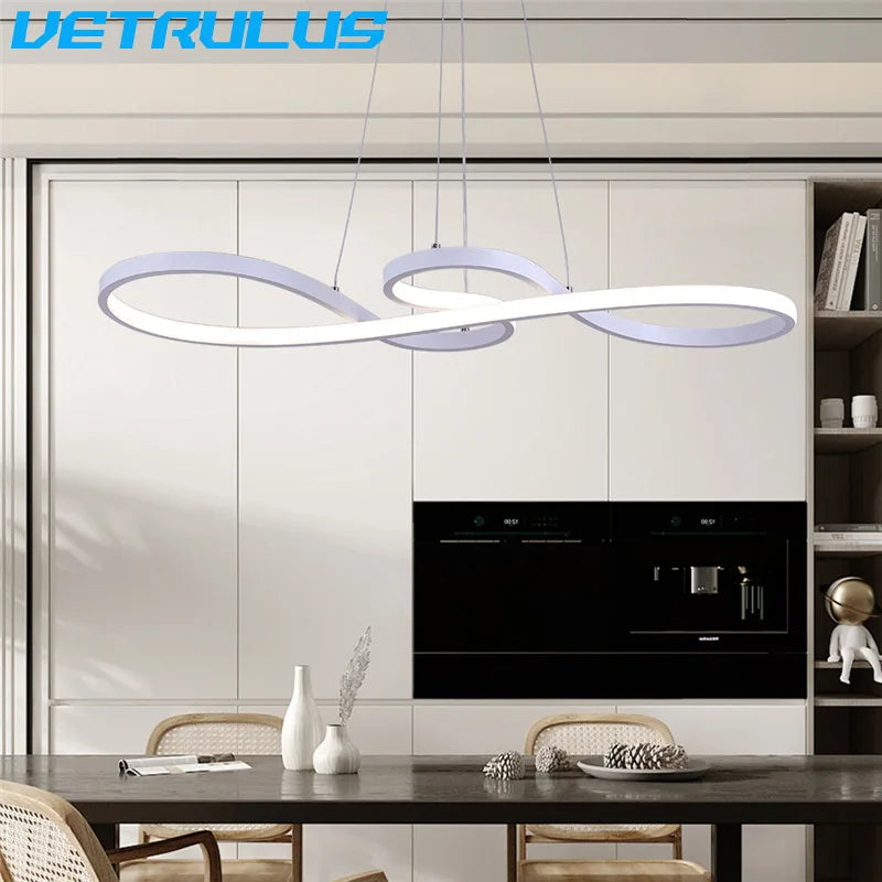 VETRULUS Modern Acrylic Led Pendant Chandelier Ceiling Light