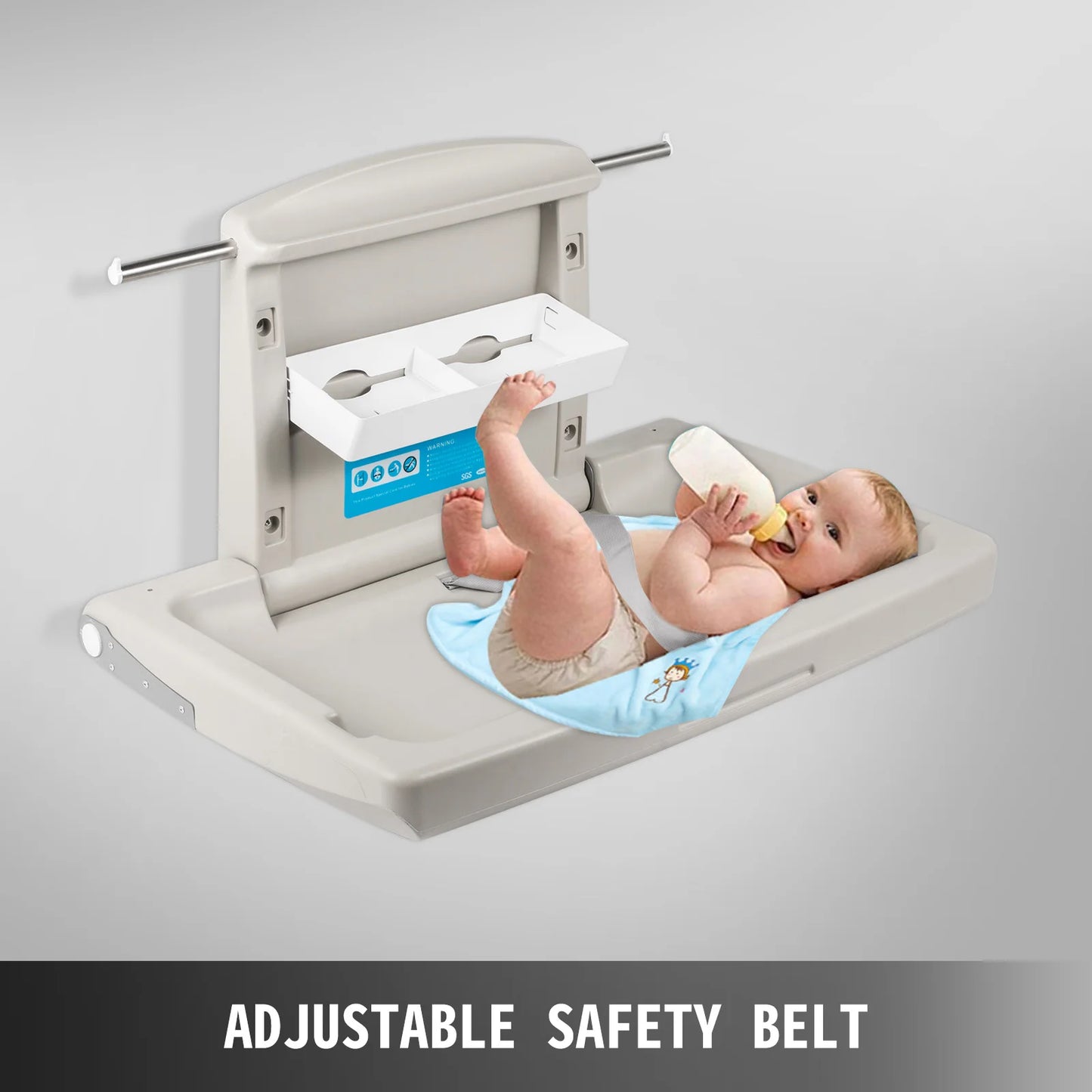 SucceBuy Wall Mount Baby Changing Station Fold Down Diaper Table