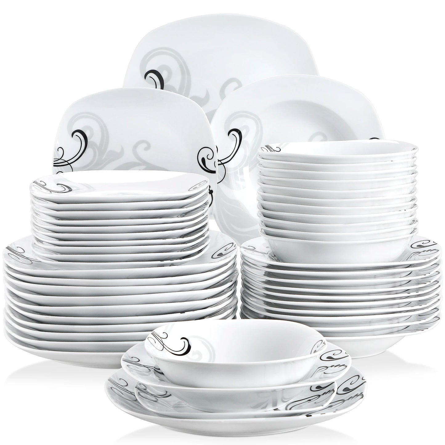 Malacasa Zoey Floral Porcelain Dinnerware Set For Table Service