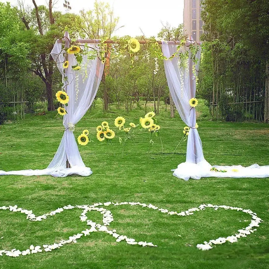 Organza Tulle Wedding Arch Backdrop Decoration for Events