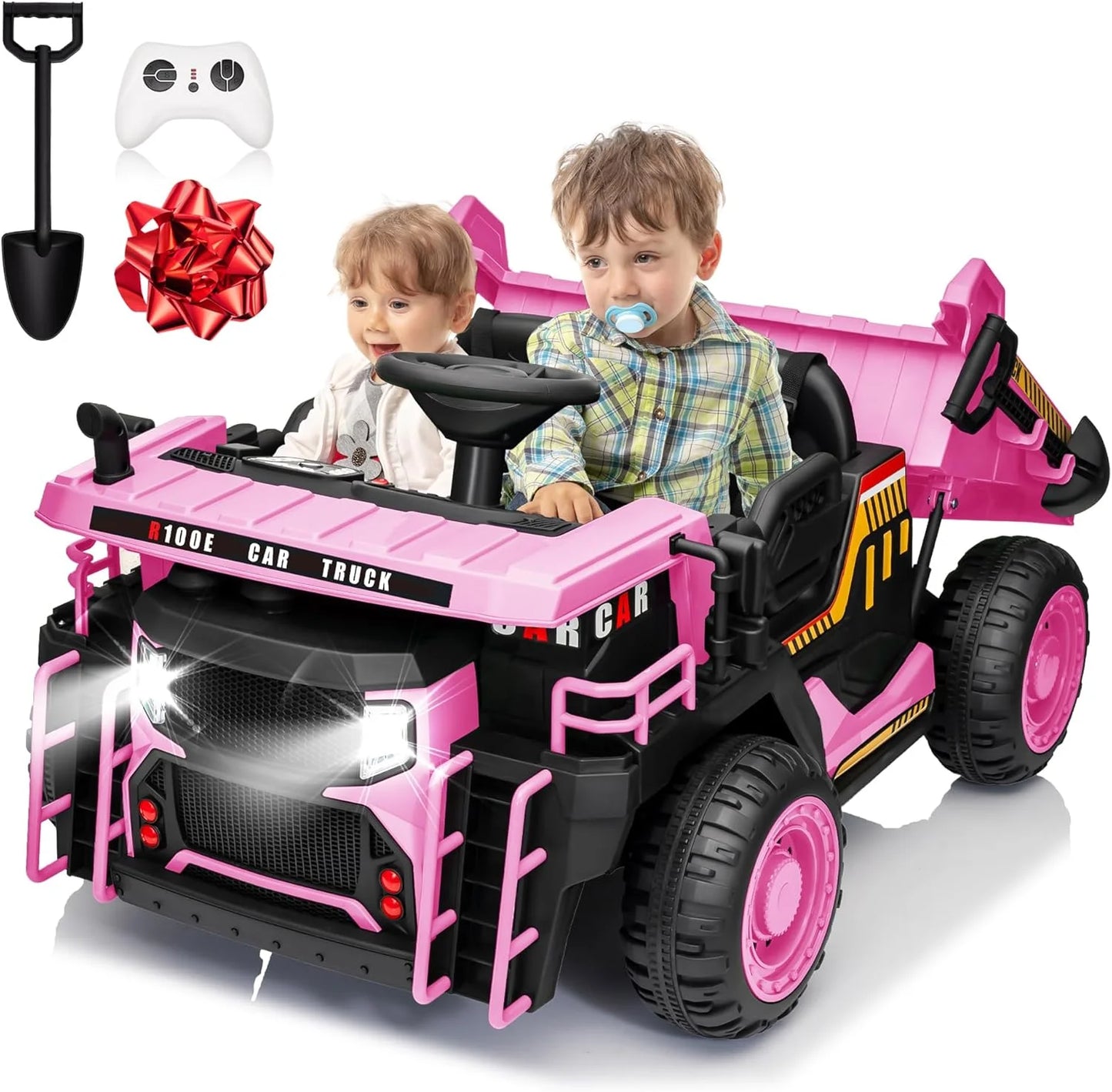JoyRacer 24V Two Seater Ride On Dump Truck With Remote