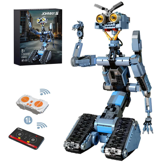 Johnny 5 Robot Building Blocks Set With Rechargeable Remote Control