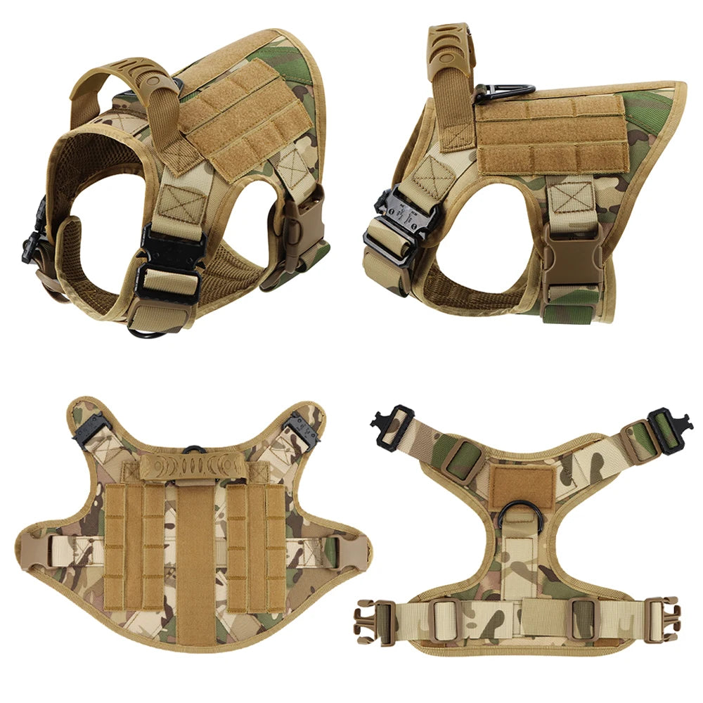 Tactical Dog Harness And Leash Set For Large Military Dogs