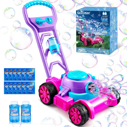 Joyfy Bubble Machine Lawn Mower Outdoor Bubble Blower Toy