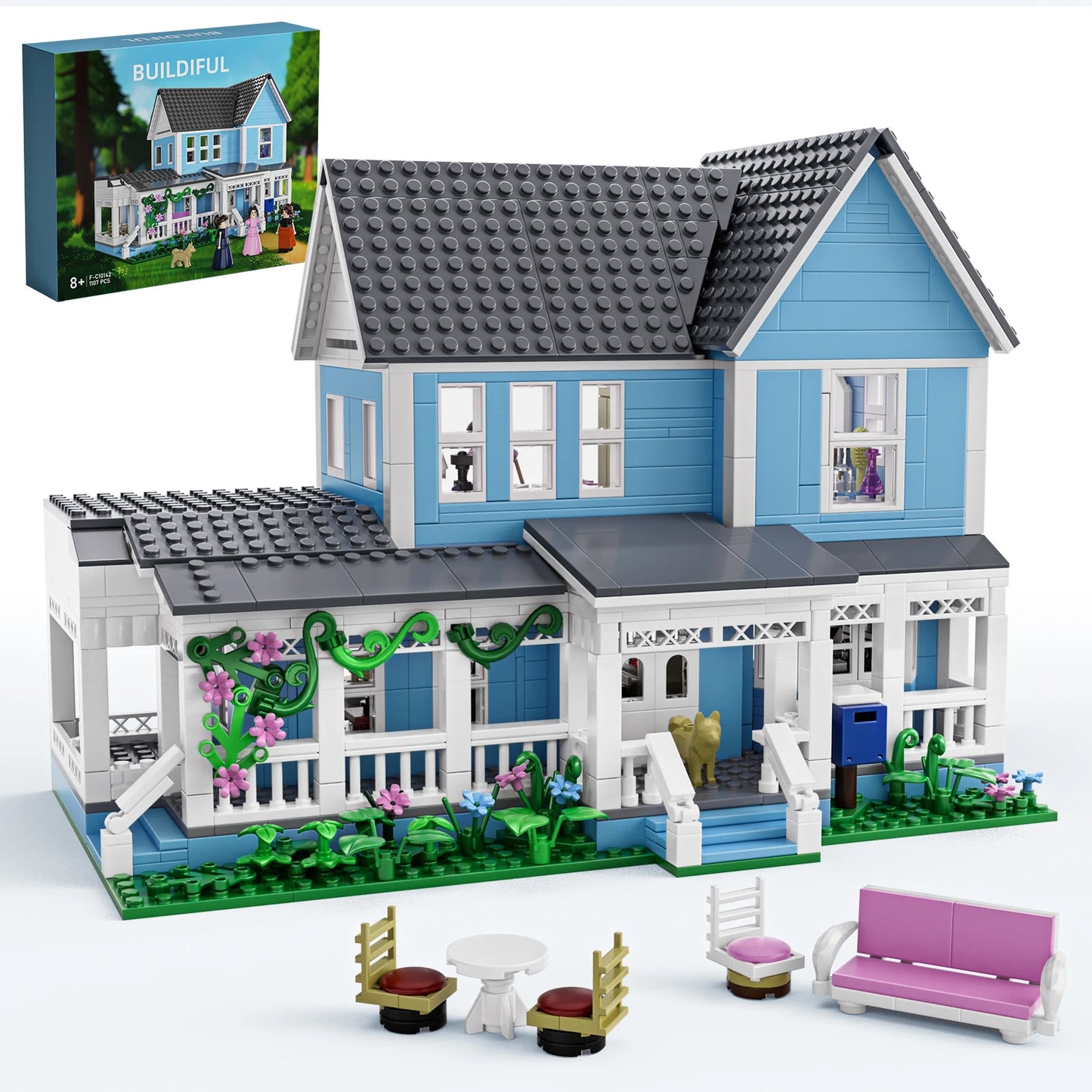 Lorelai Movie House Building Block Set For Kids 1107 Pieces