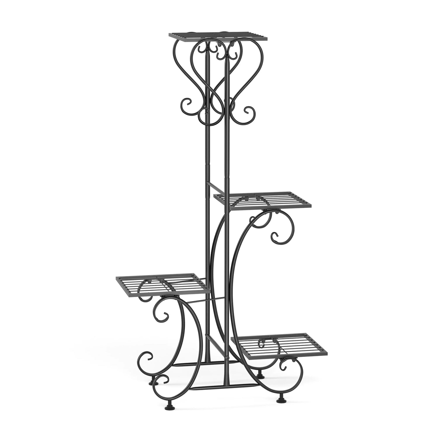 4 Tier Metal Plant Stand Indoor Outdoor Garden Rack Organizer