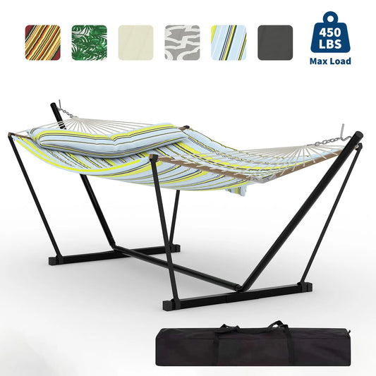 HiMISS Outdoor Hammock With Stand 2 Person Carry Bag