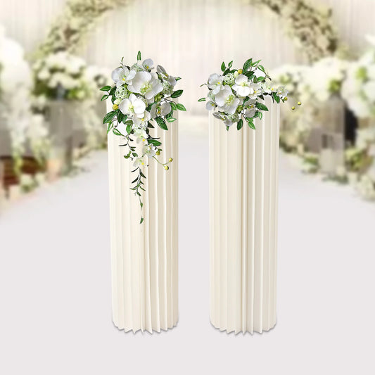 Wedding Centerpieces Cardboard Vases 2 Pack Tall Flower Stands