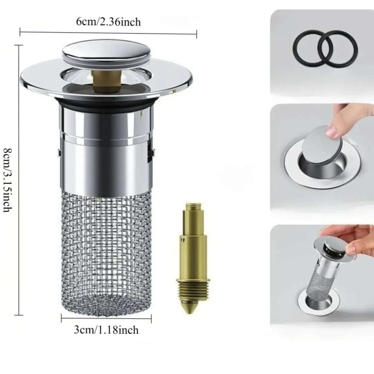 DIAMRI Easy Clean Sink Drain Cover Leak Proof Silicone Seal