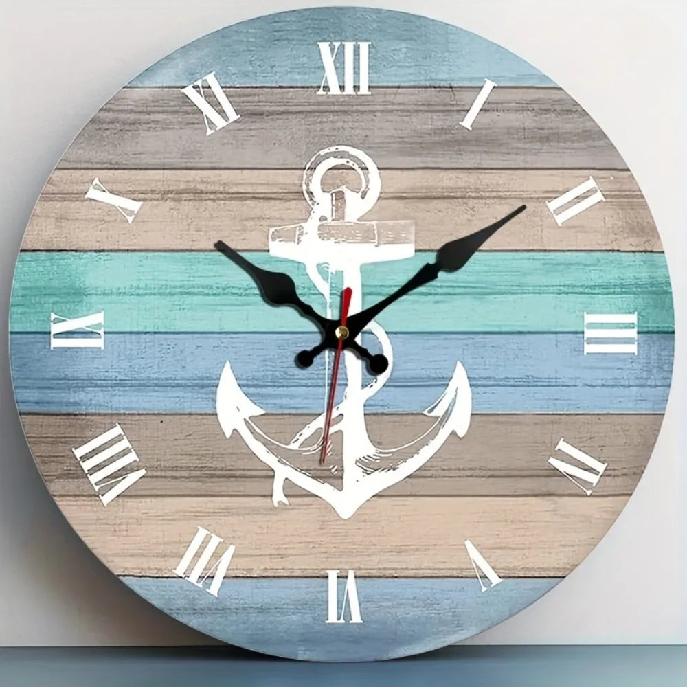 YTYIN Round Wall Clock With Silent Operation And Roman Numerals