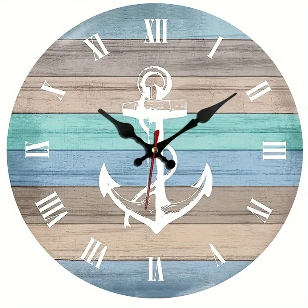 YTYIN Round Wall Clock With Silent Operation And Roman Numerals