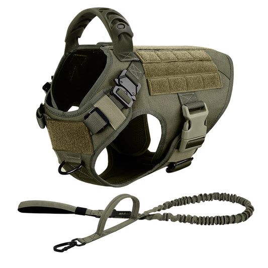 Tactical Dog Harness Leash Set No Pull For Malinois