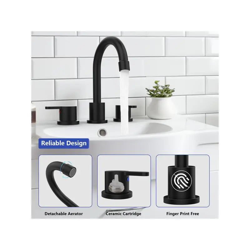 360 Swivel Lavatory Faucet Includes Pop Up Drain Assembly