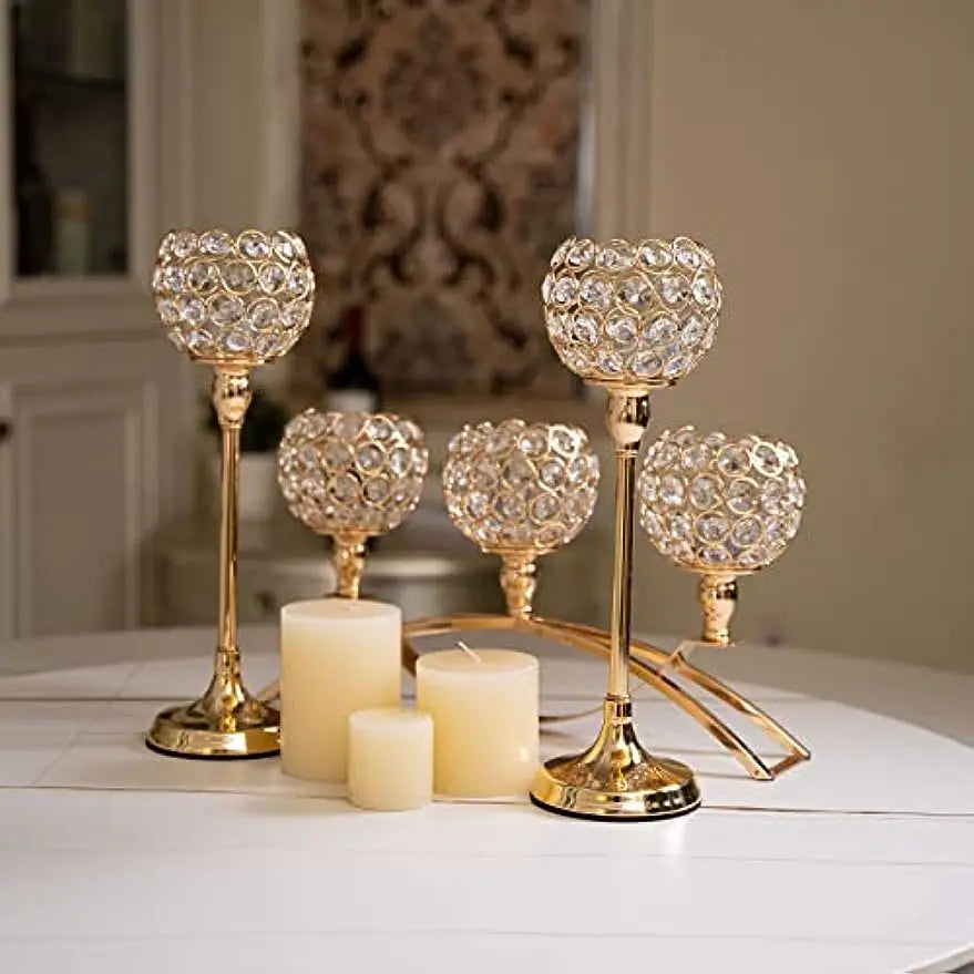 Vincigant 3-Arm Tealight Candle Holder Candelabra Stand