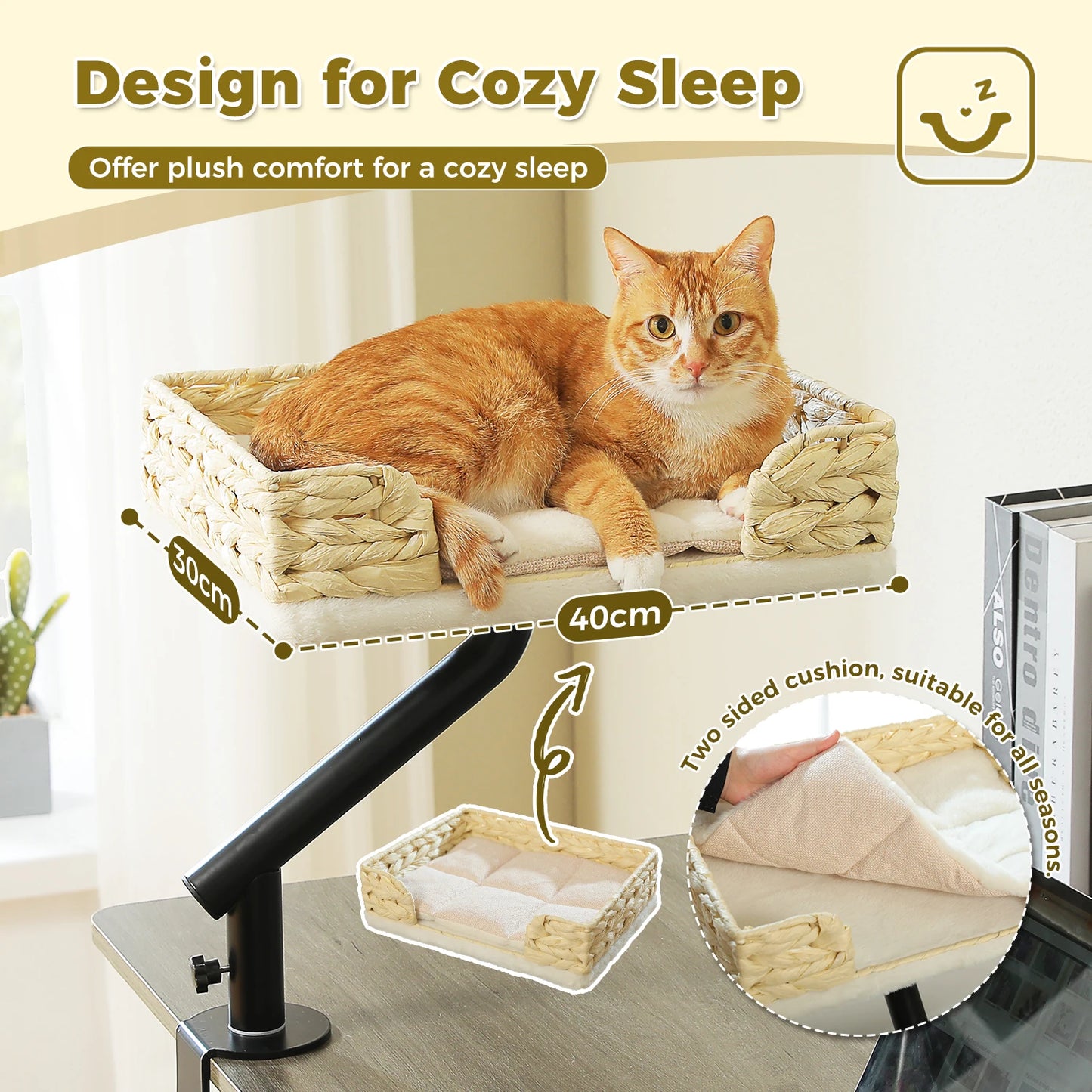 PAWZ Road Cat Desk Bed 360 Degree Rotatable Cat Stand