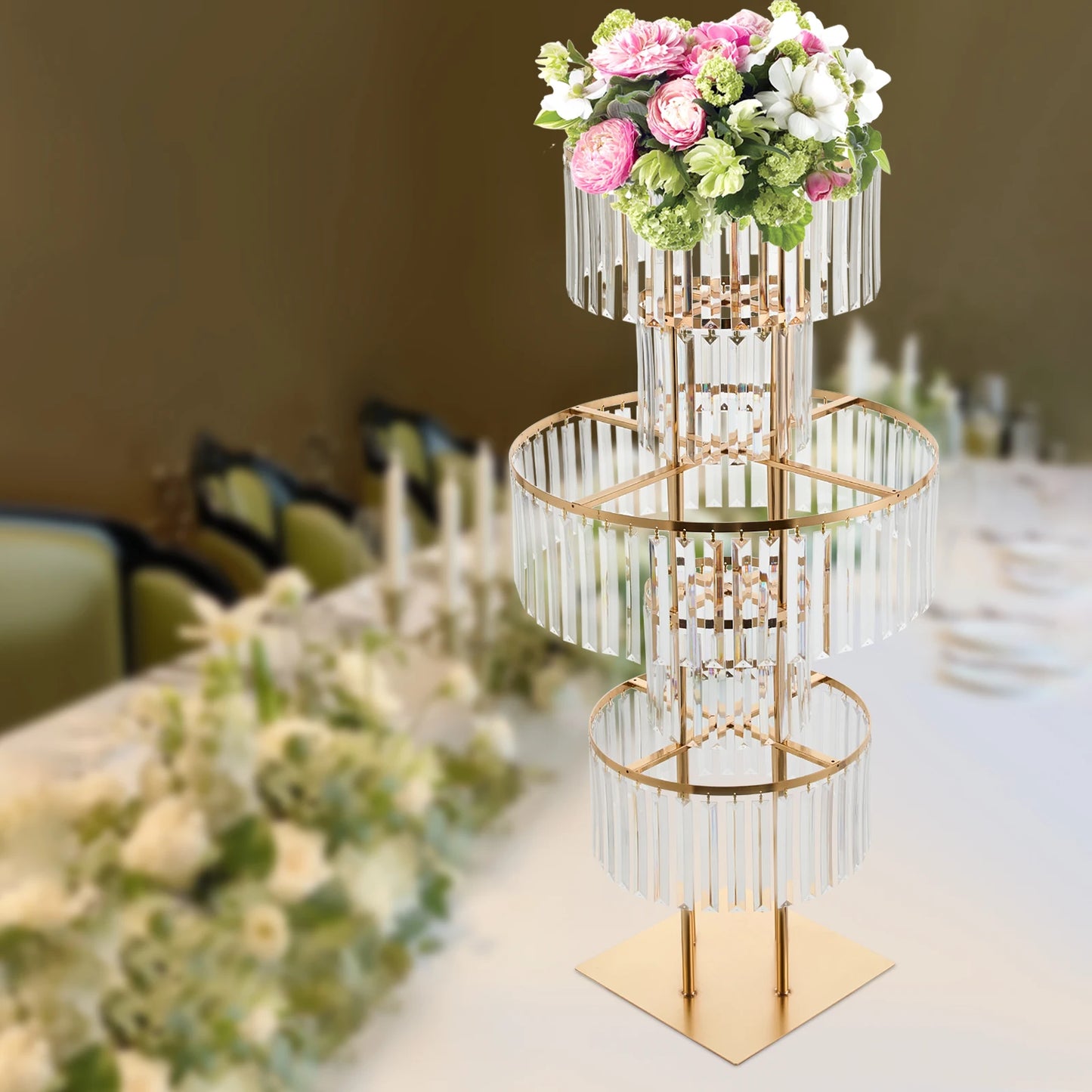 Luxury Acrylic Wedding Centerpiece Stand For Event Decorations