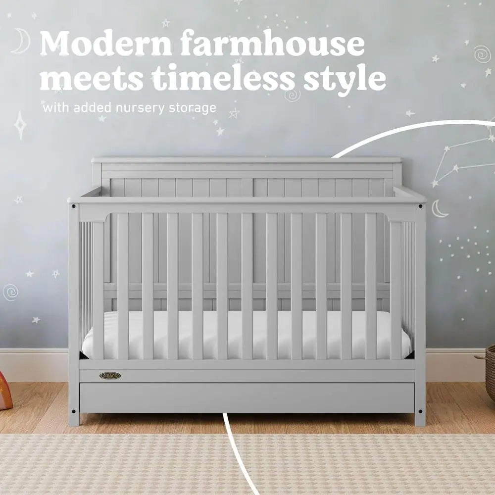 UKMJ 5 In 1 Convertible Crib GREENGUARD Gold Certified