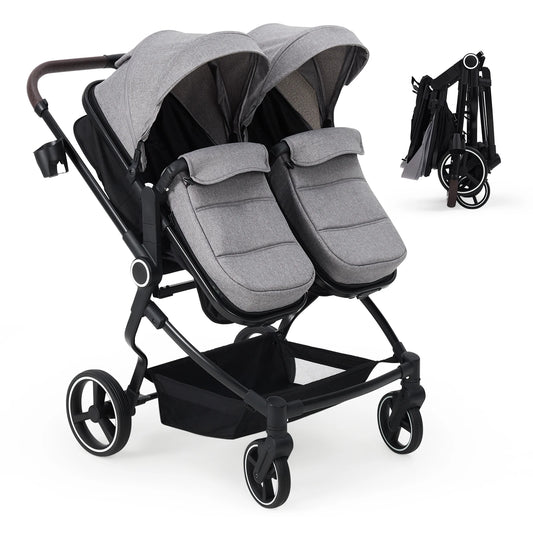 Twin Stroller For Newborn And Toddler Lightweight Tandem Fold