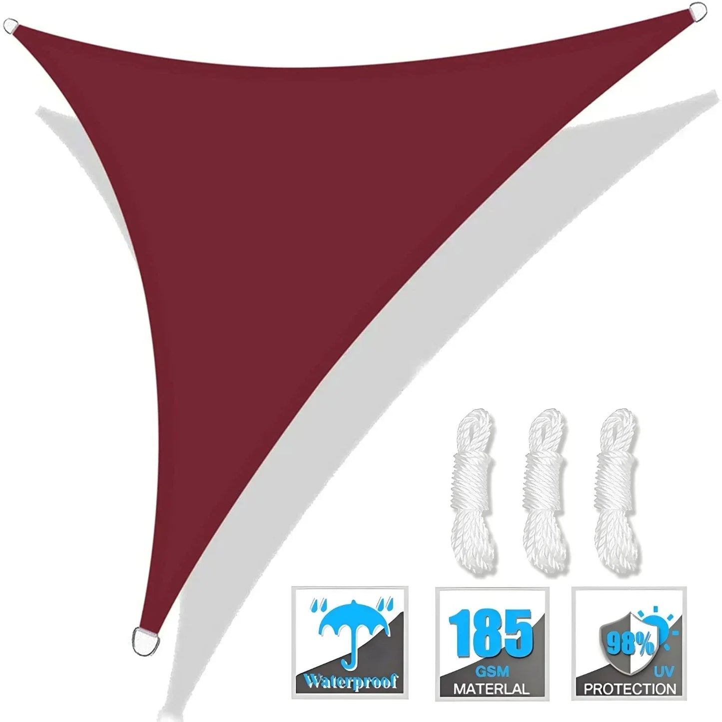 Triangle Sun Shade Sail Canopy UV Block For Outdoor Patio