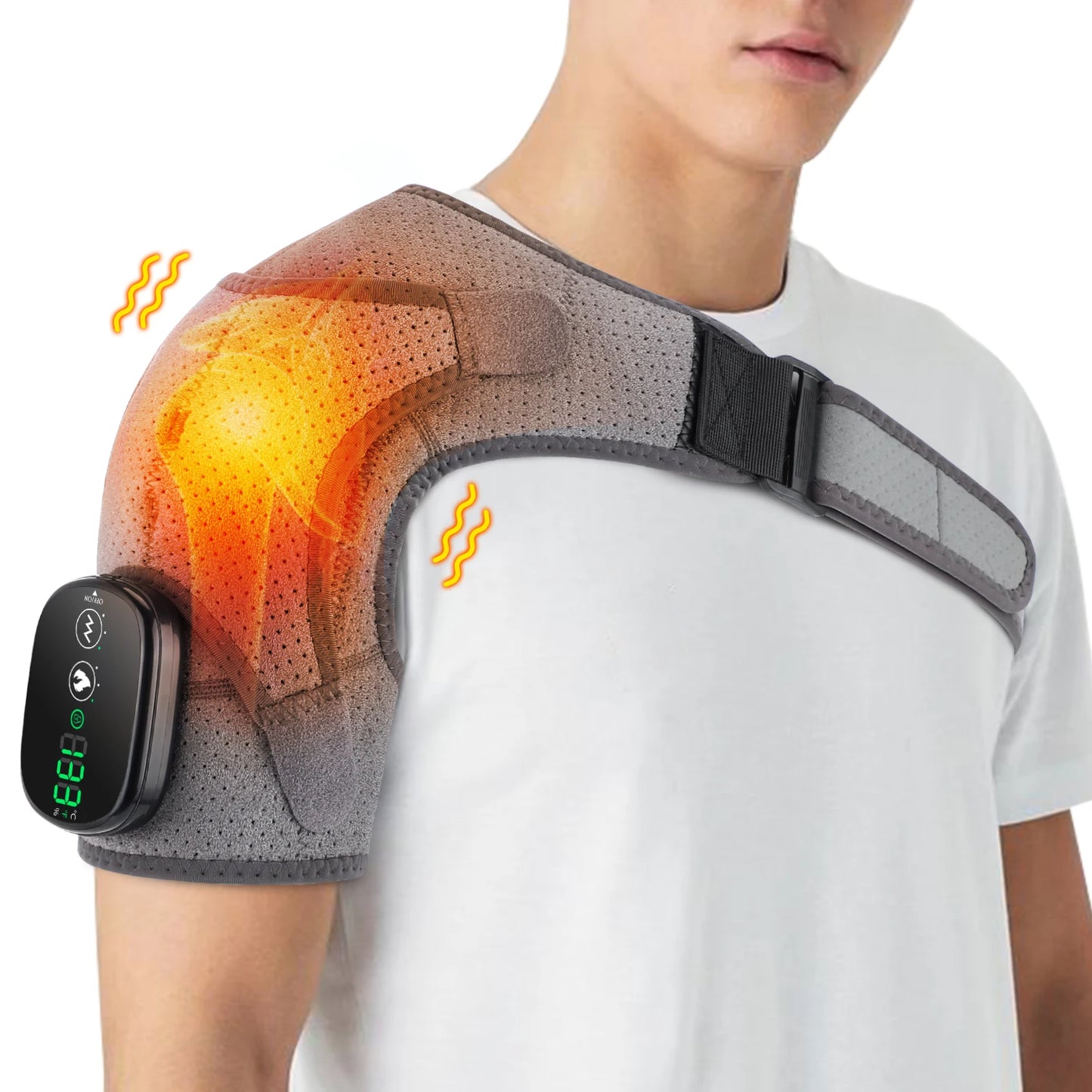 PASTSKY Electric Shoulder Heating Pad With Modes And Vibration Massager