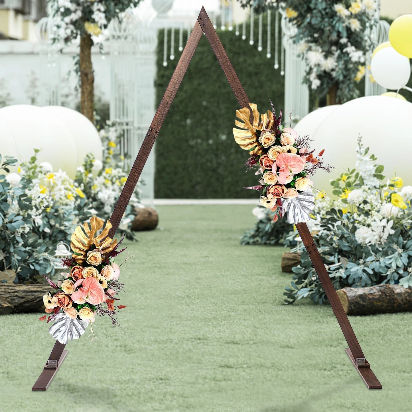 Wooden Wedding Arch Rustic Decor Ceremony Balloon Arch Stand