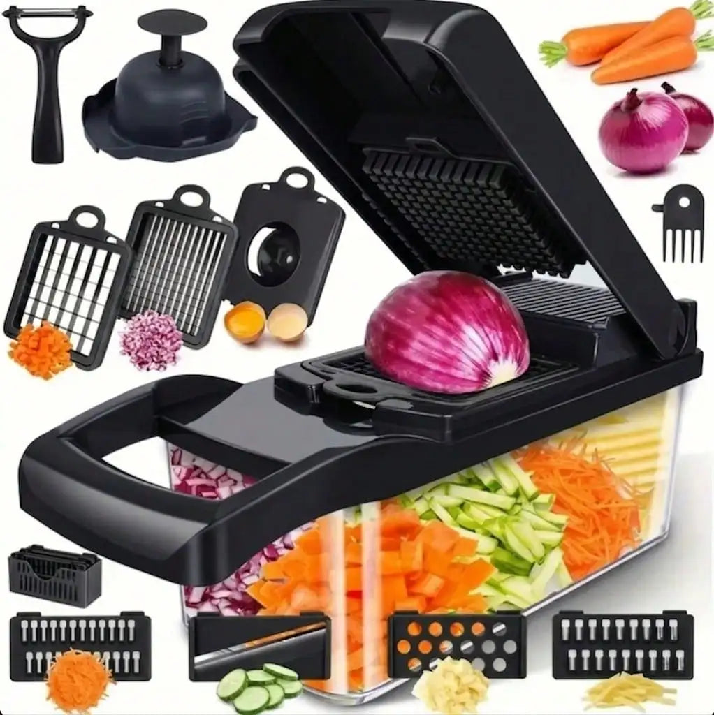 Professional 16 Function Vegetable Chopper And Slicer With Container
