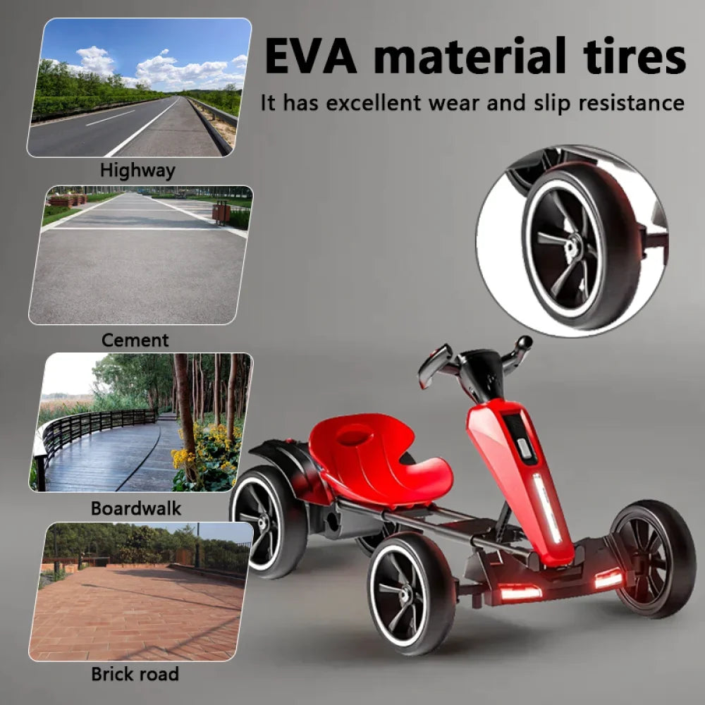 Jueshuai 12V Electric Kids Go Kart With Adjustable Seat