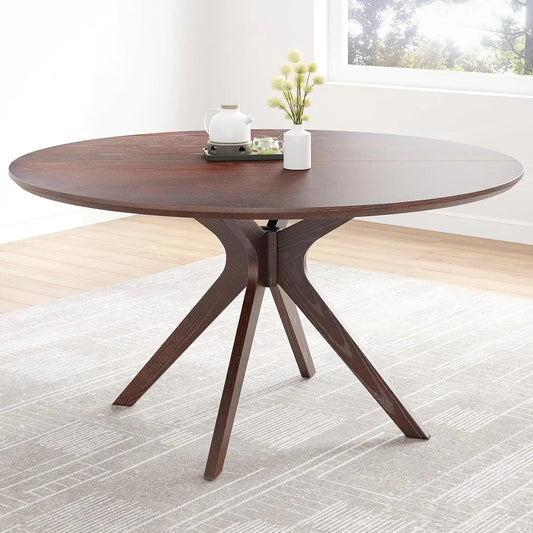 FARINI Round Natural Wood Dining Table For Living Room Cafe