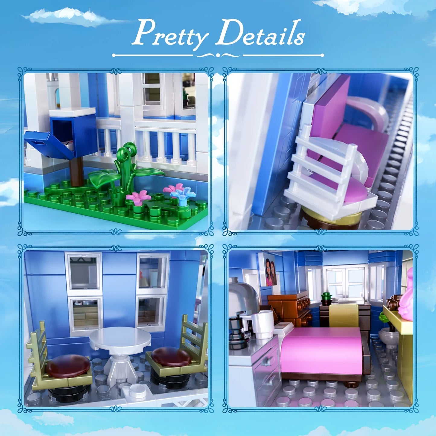 Lorelai Movie House Building Block Set For Kids 1107 Pieces