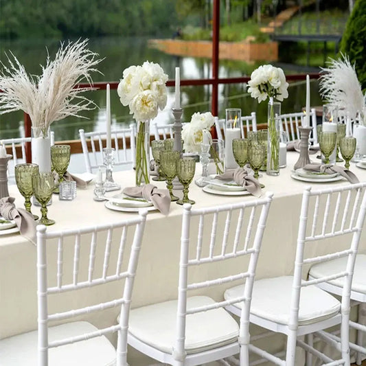 Rectangle Wedding Satin Tablecloth Waterproof Polyester