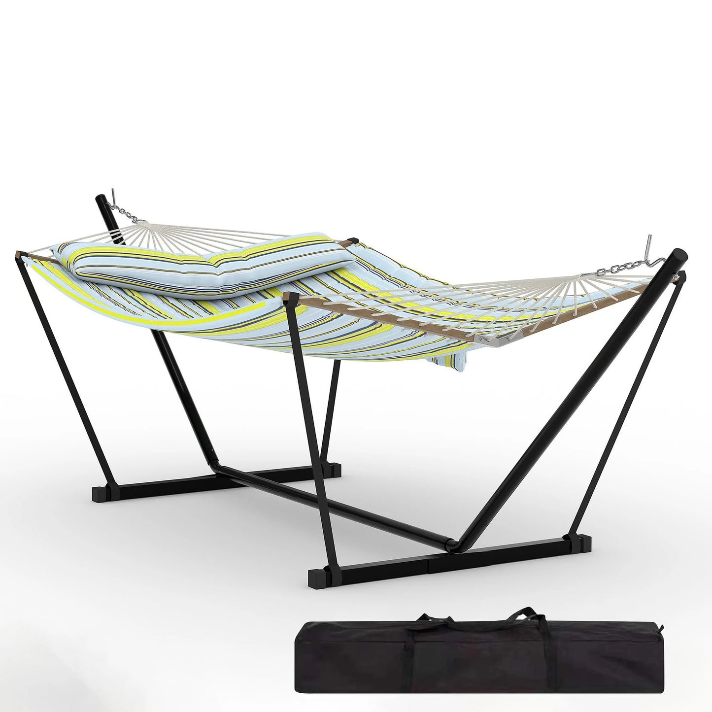 HiMISS Outdoor Hammock With Stand 2 Person Carry Bag