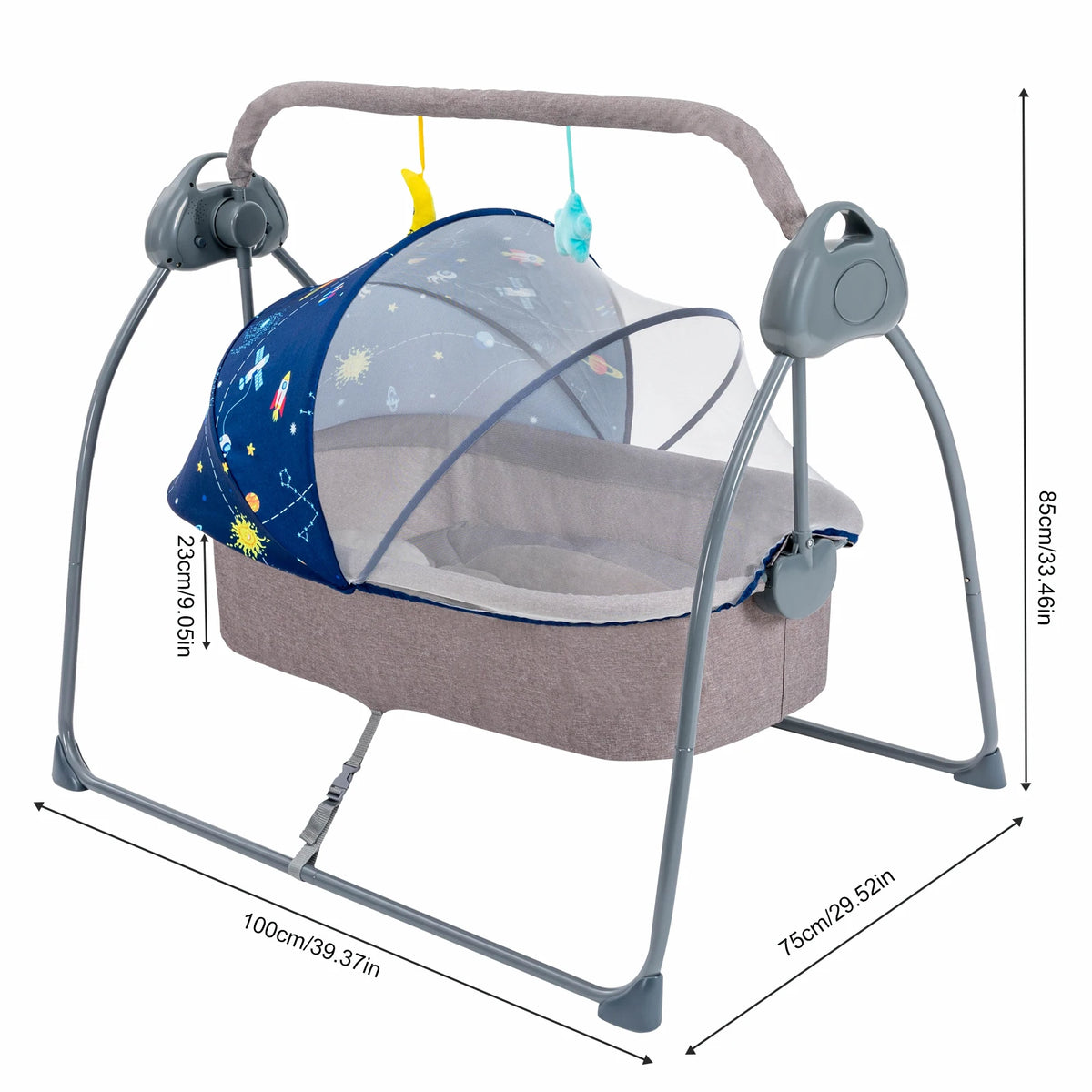 Foldable Electric Baby Cradle Swing With Music And Automatic Rocking