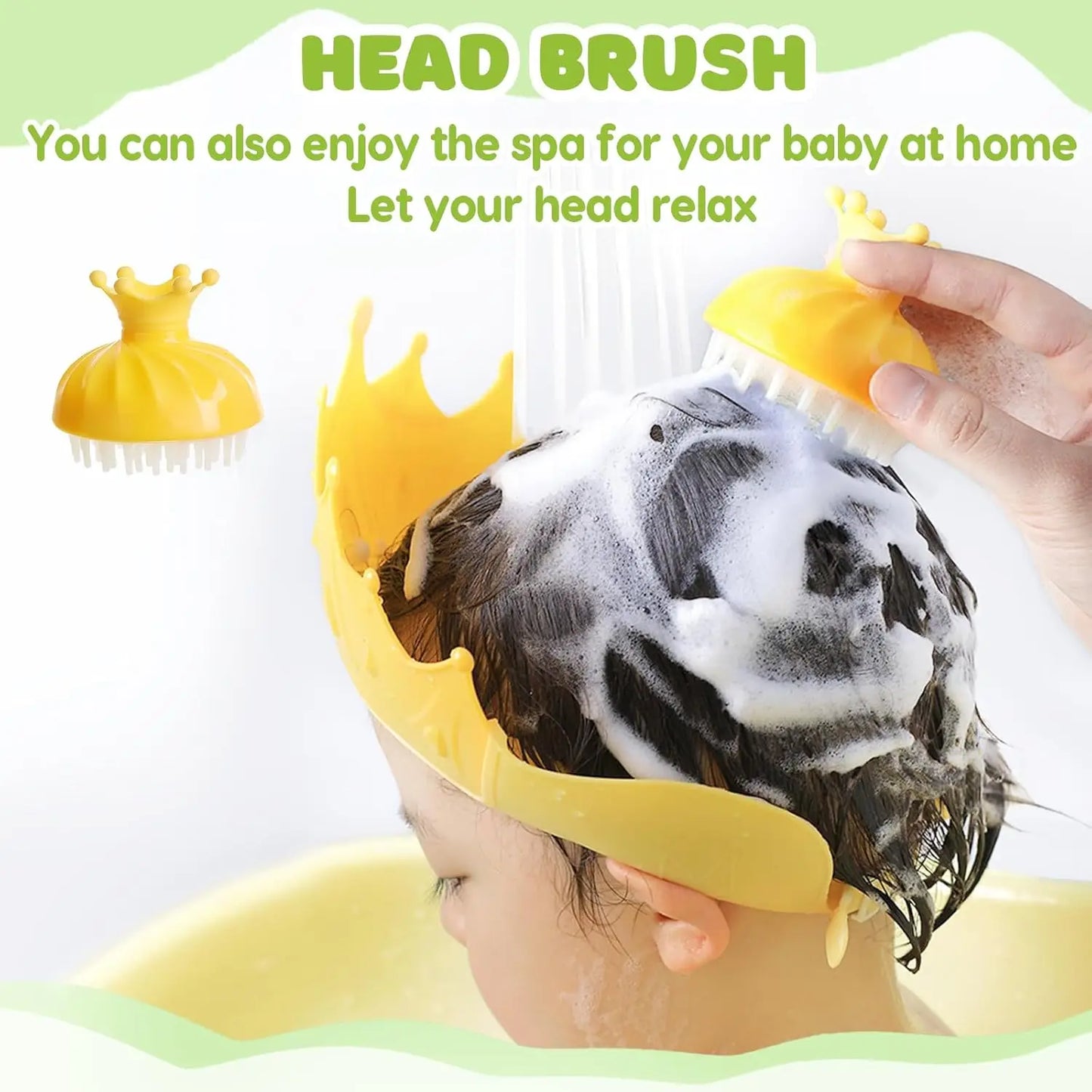 Baby Foldable Bath Tub With Thermometer Cushion Cap Brush