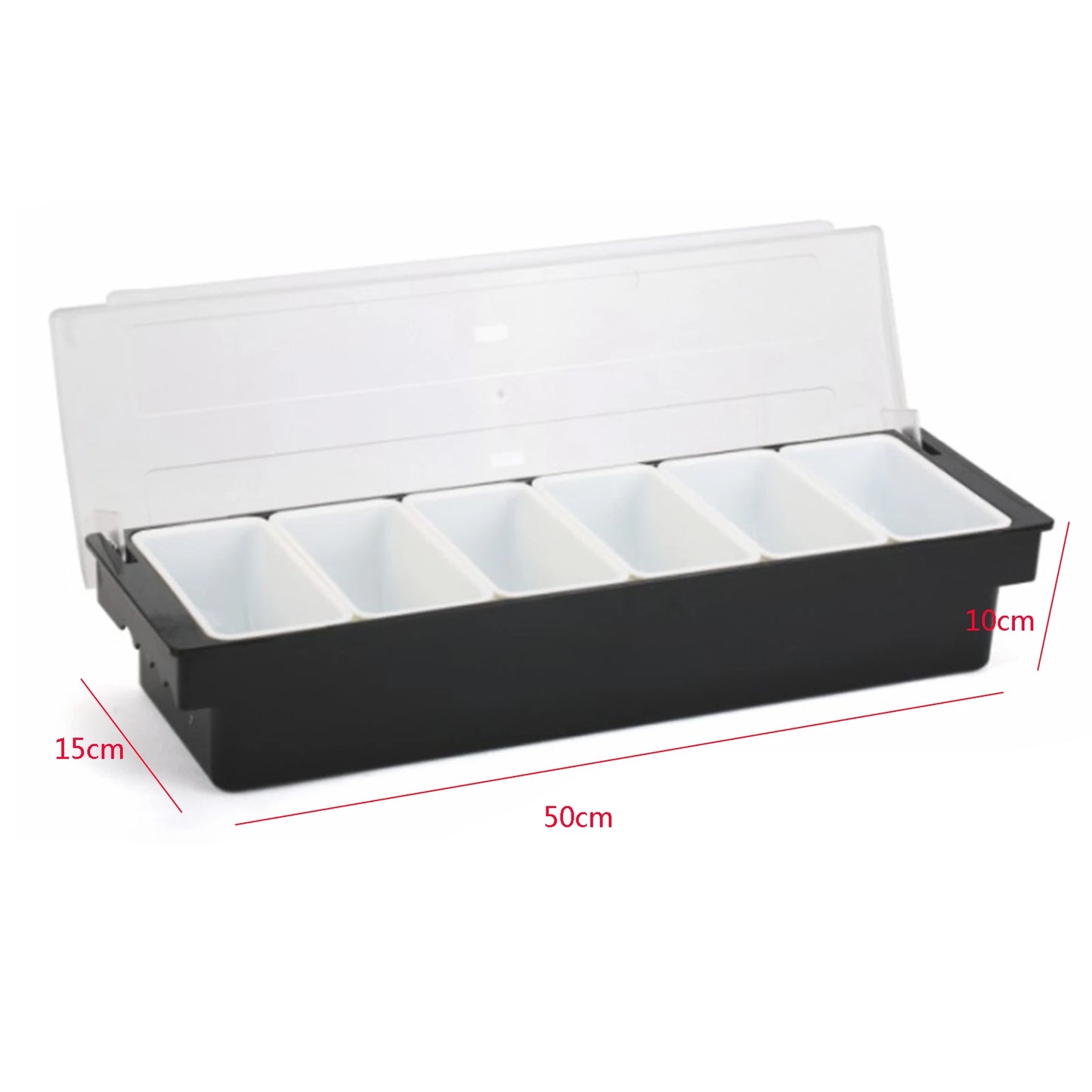 Multi Compartment Fruit Tray Bar Caddy Dispenser Organizer