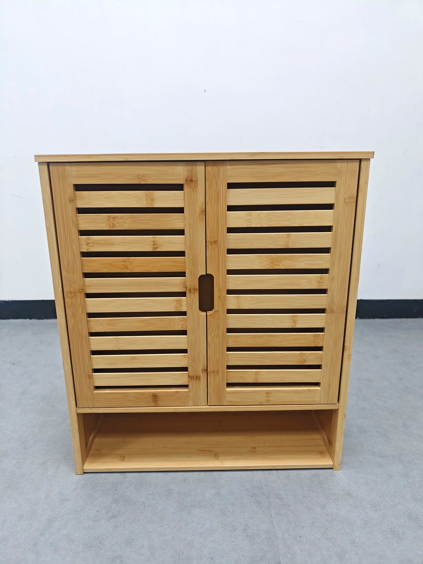Wisfor Wall Mounted Bamboo Bathroom Cabinet Organizer