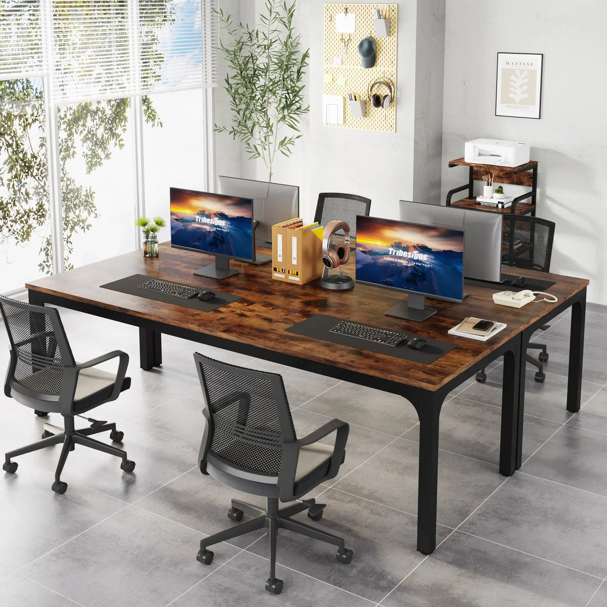 Tribesigns Double Computer Desk for Two Person Home Office