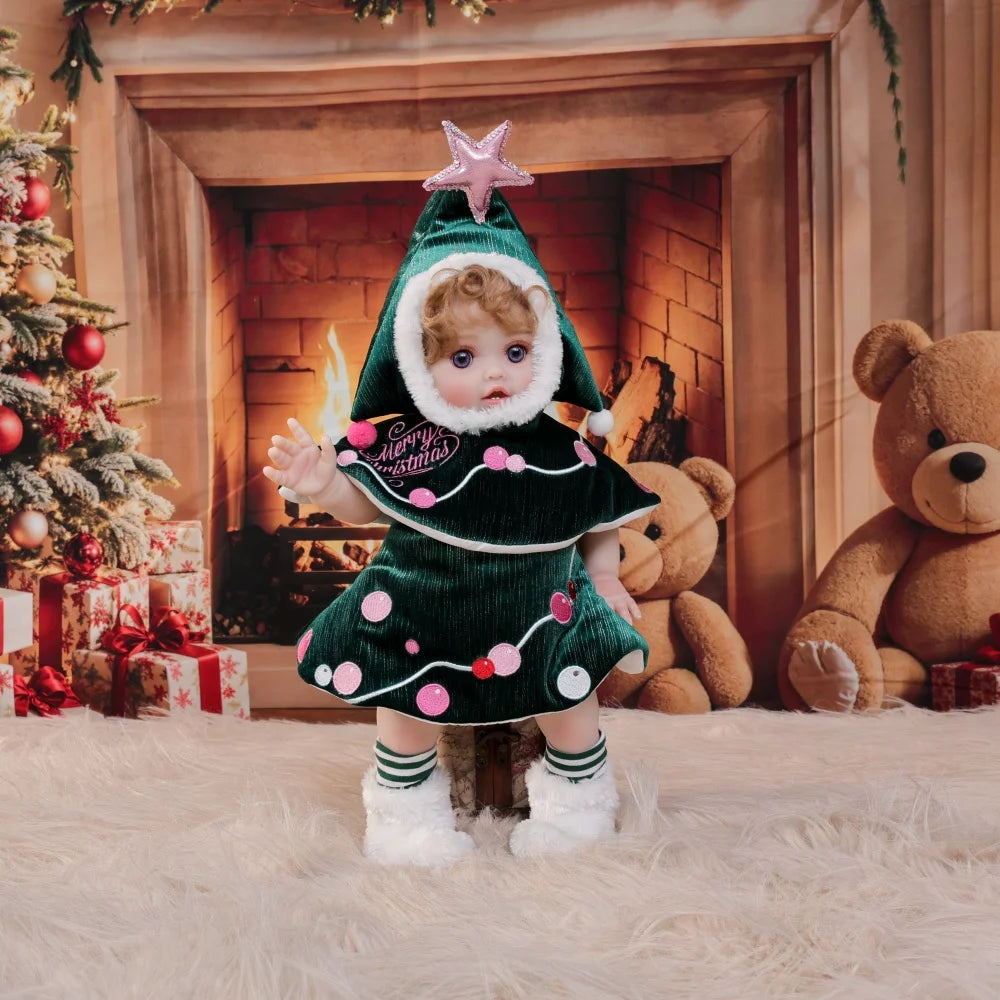 Cloveray Full Body Vinyl Reborn Baby Doll Lifelike Gift Toy