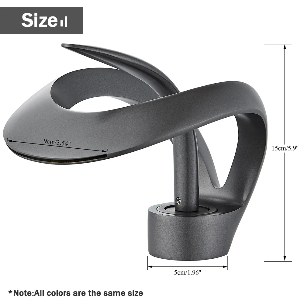 Rozin Basin Faucet Waterfall Deck Mounted Hot Cold Mixer